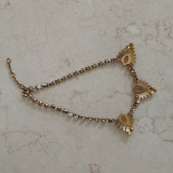 J. Crew Pink and Blush Art Deco Necklace with Rhinestones 20 Inches in Length - Picture 13 of 16